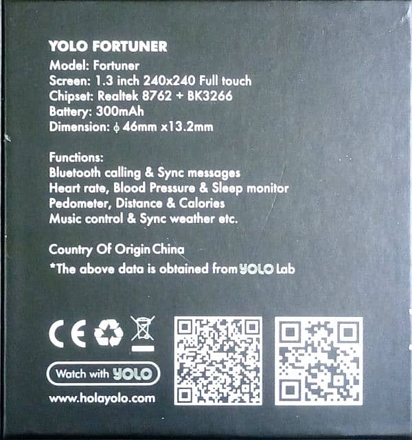 Yolo Fortuner Smart Watch 1