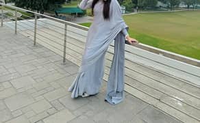 saree in silver