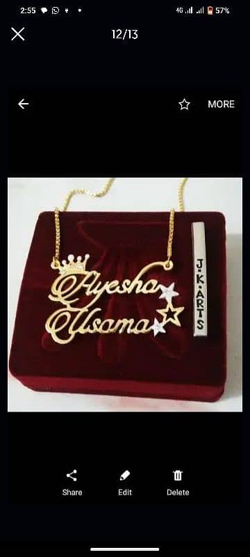 24k gold plated naming Locket 1