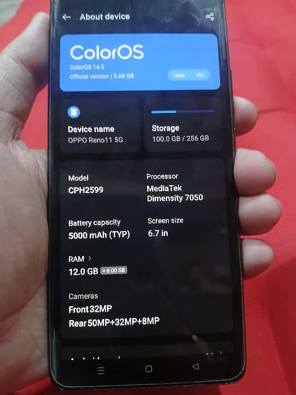 oppo reno 11 5g edge with box & charger 6