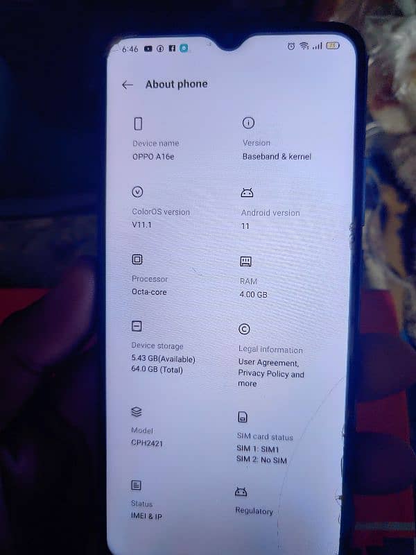 Oppo A16e 4 64 mein Baqi Discrptiion mein Detail hai. . 1