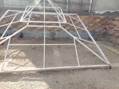 Canopy shed iron for garden area parking