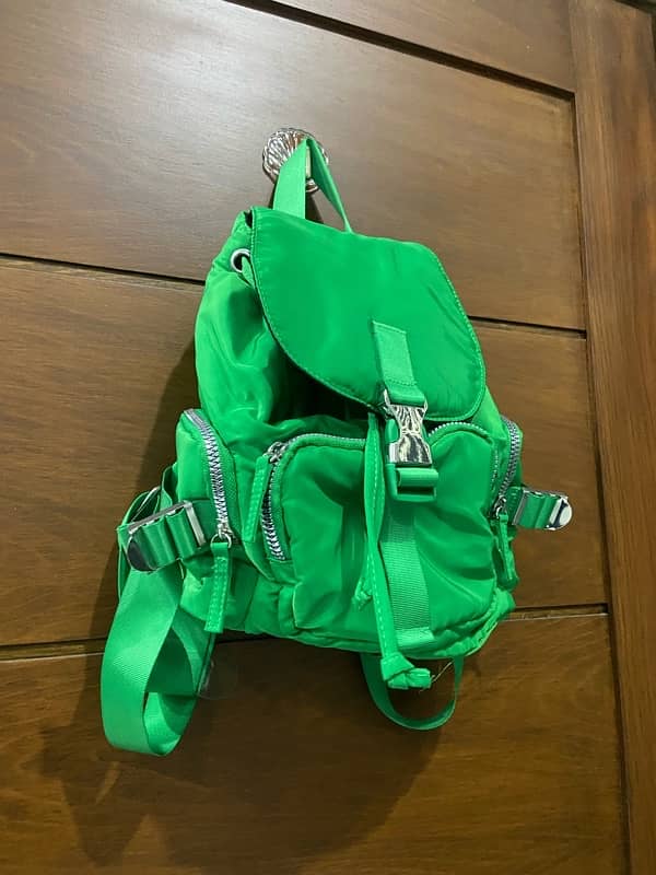 New green mini backpack Primark 1