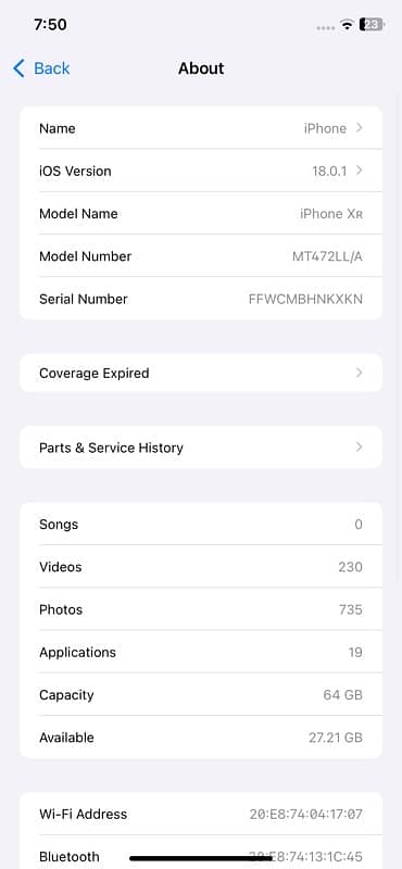 iphone XR 64gb non pta 7