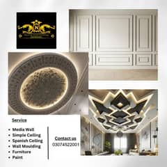 false ceiling, pop ceiling, Gypsum Board 8x4, Fancy Ceiling