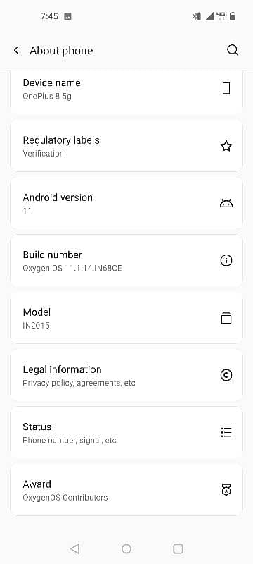 OnePlus 8 single sim 0