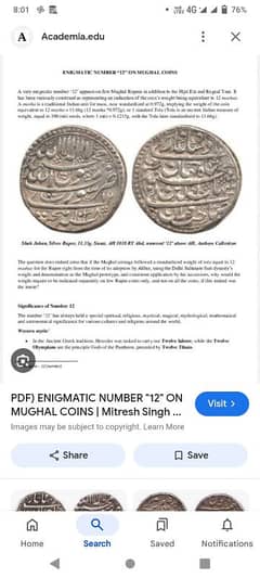 Mughal empirer pure silver coin