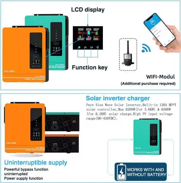 Anern 6.2 Kw hybrid Solar Inverter 2