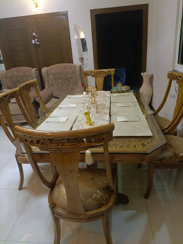 German dining table 6 chairs new condition used only 2months 5