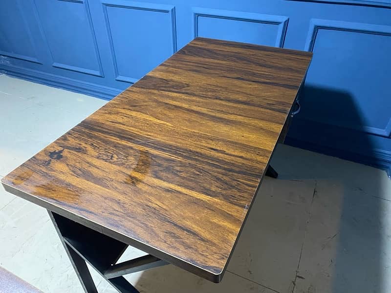 Two Wooden Office Tables with Drawers 1