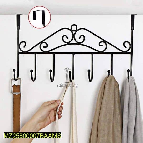 Over Door Metal Hanger Stand With 7Hooks 1