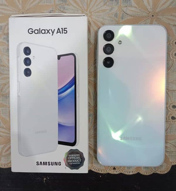 Samsung A15 Brand new just box open 6/128 4G 0