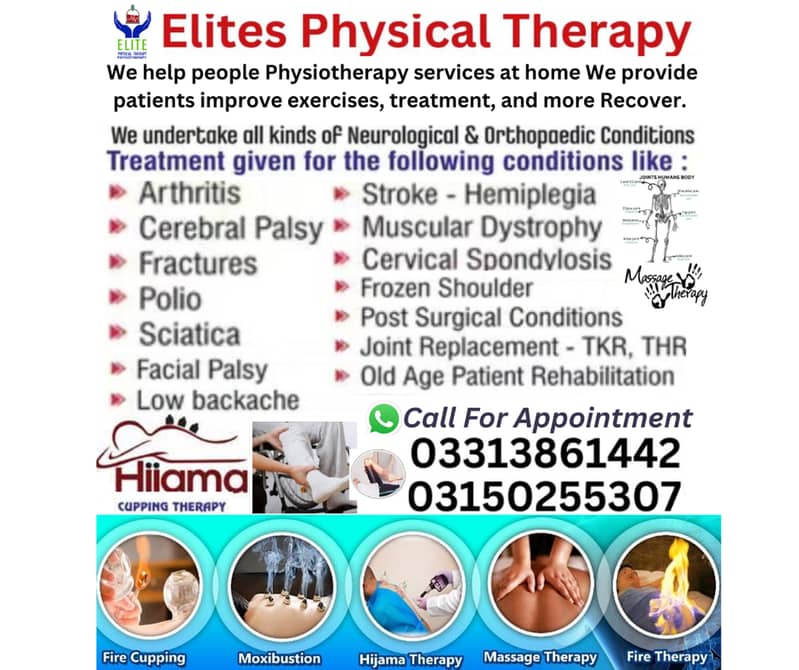 Physiotherapy Elites Physical Therapy Home care 03313861442 0