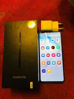 Samsung Galaxy note 10 lite with box and charger