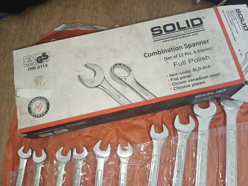 steel combination spanner set 2