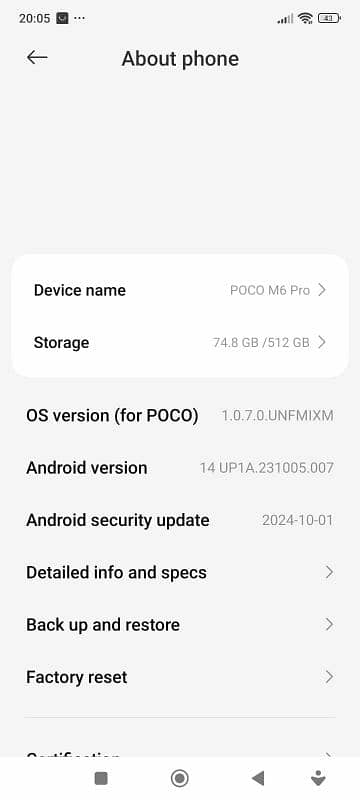 Poco M6 pro Official PTA 7