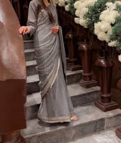 grey moonlight saree