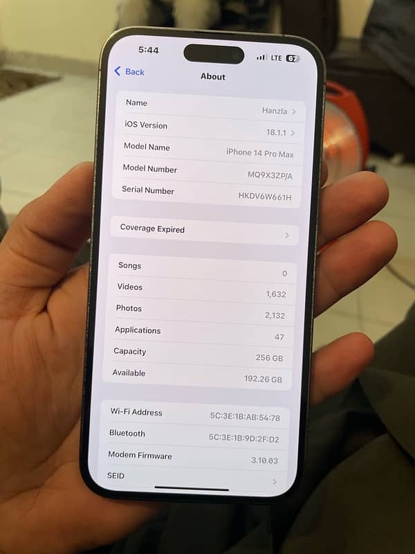 iPhone 14 Pro Max 256gb PTA Approved 88% BH with Box 7