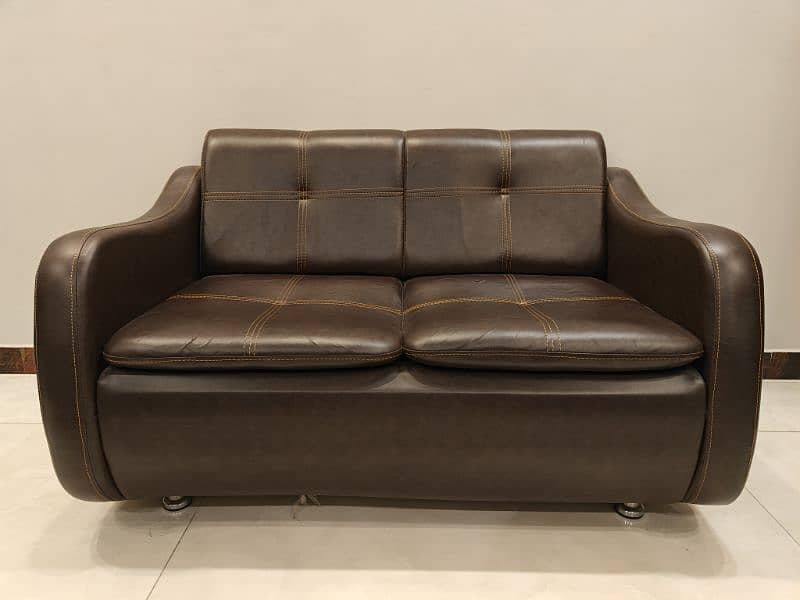 2 Seater Leather Sofa 1