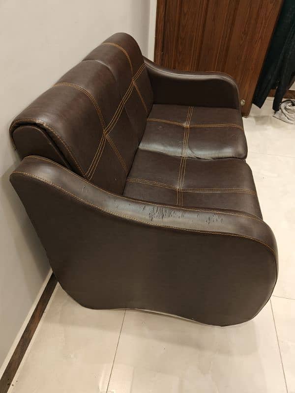 2 Seater Leather Sofa 2