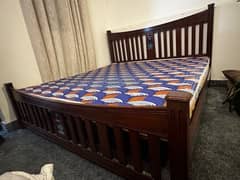 King Size Wooden Bed for sale with mattress