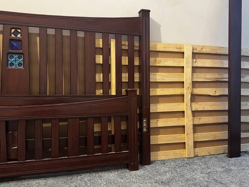 King Size Wooden Bed for sale with mattress 1