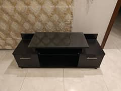 TV console with glass top