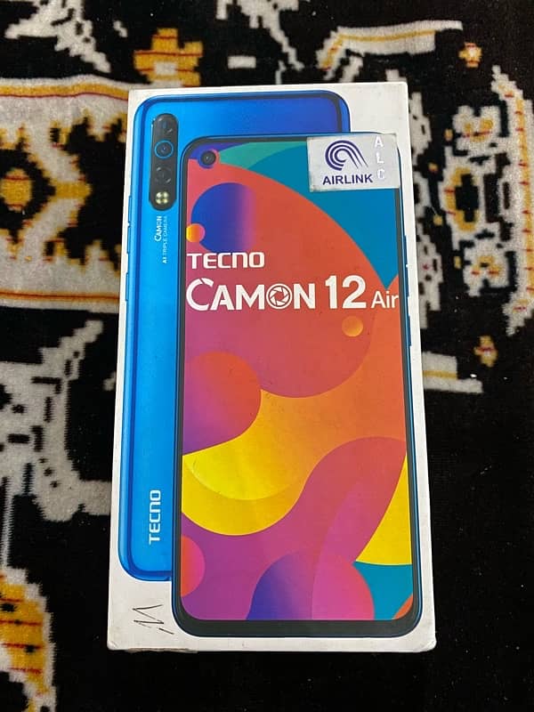 tecno camon 12air with box 1