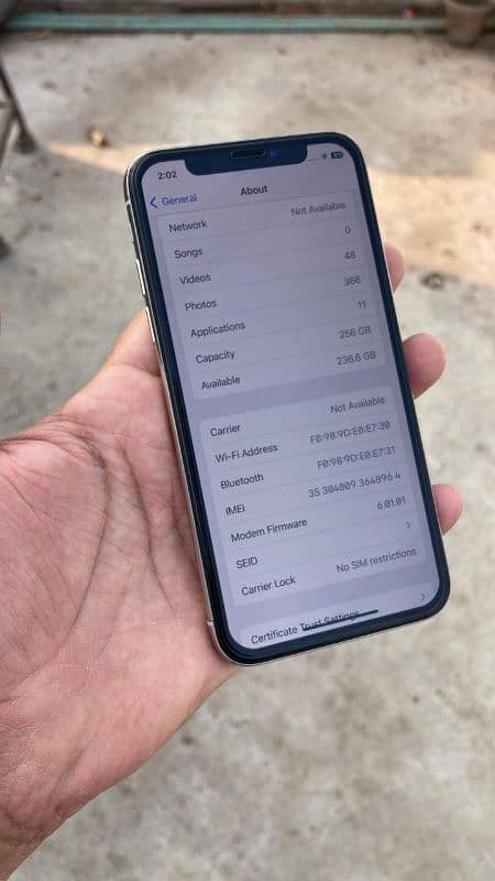 iphone x pta official 256gb 4