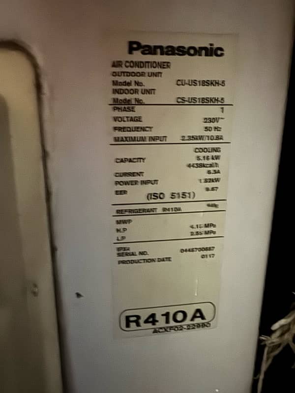 PANASONIC INVERTER 1.5 0