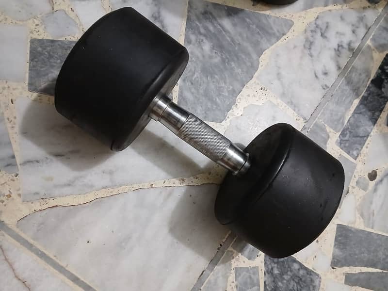 Rubber Coated great quality dumbells availabe (03262157577 whatsapp) 1