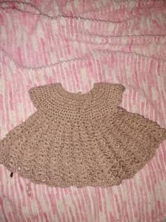 beautiful handmade crochet frock for baby girl