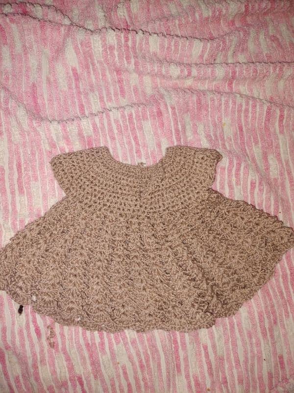 beautiful handmade crochet frock for baby girl 0