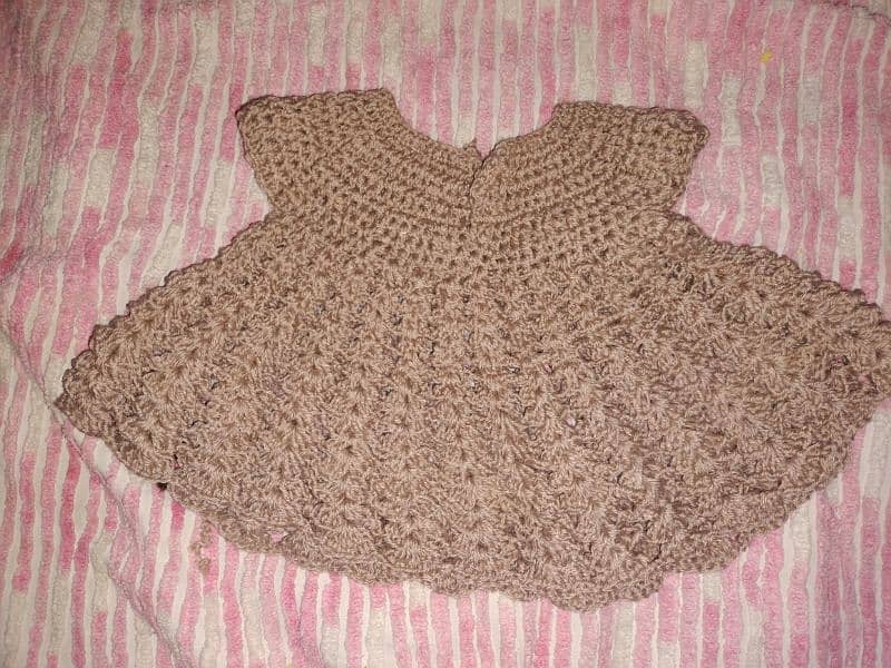 beautiful handmade crochet frock for baby girl 1