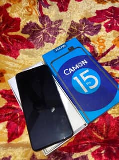 Tecno camon 15 pro with box