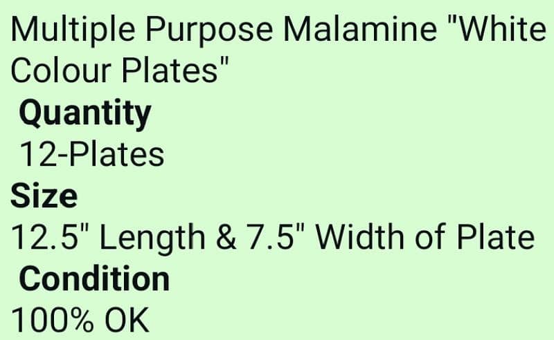 Plates (Malamine) 4