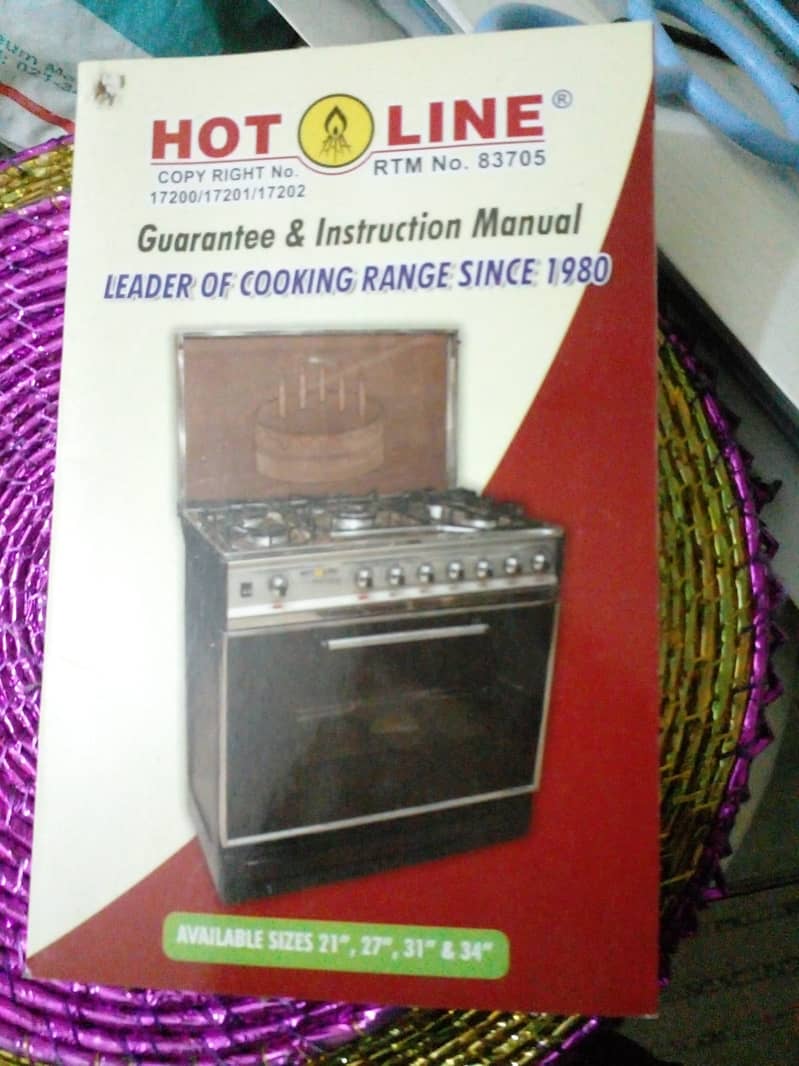 NEW UN-USED 2018 MODEL COOKING RANGE - Price Rs 32,900/- 1