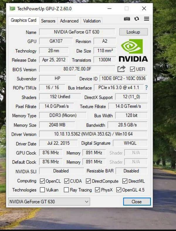 Graphic Card 2GB nvidia Geforce GT 630 128bit 3