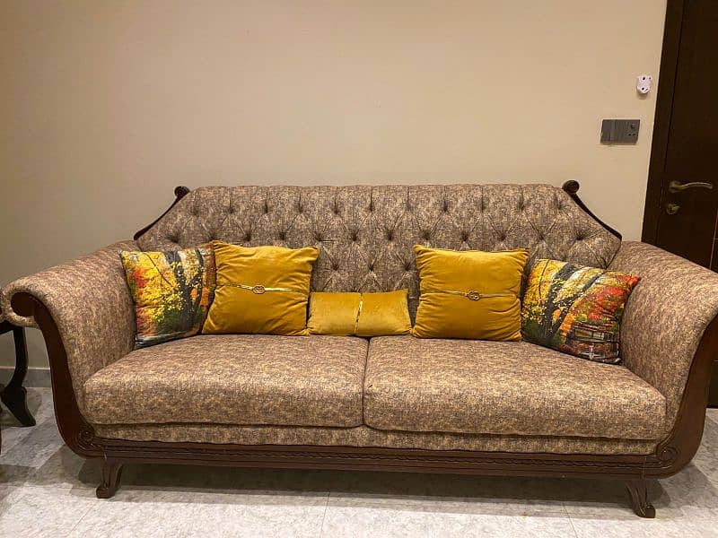 7 seater Pure sheesham wood sofa set 1