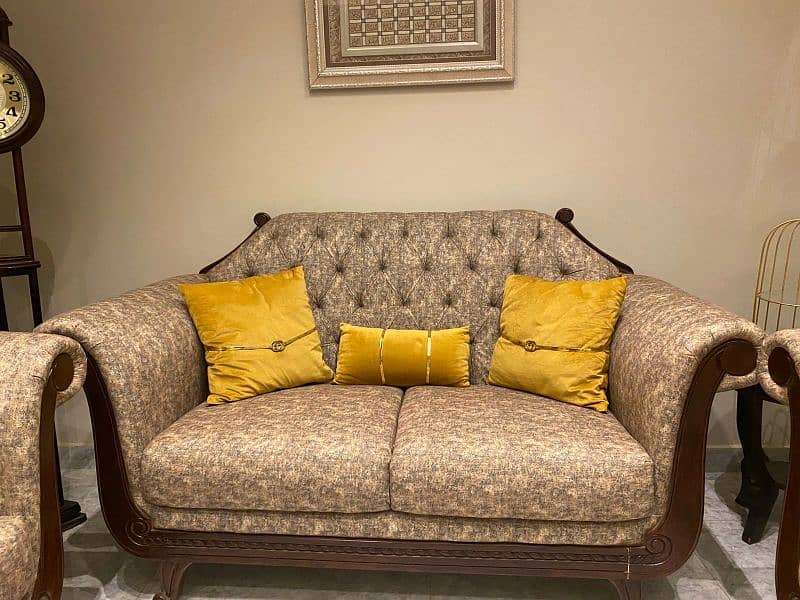 7 seater Pure sheesham wood sofa set 2