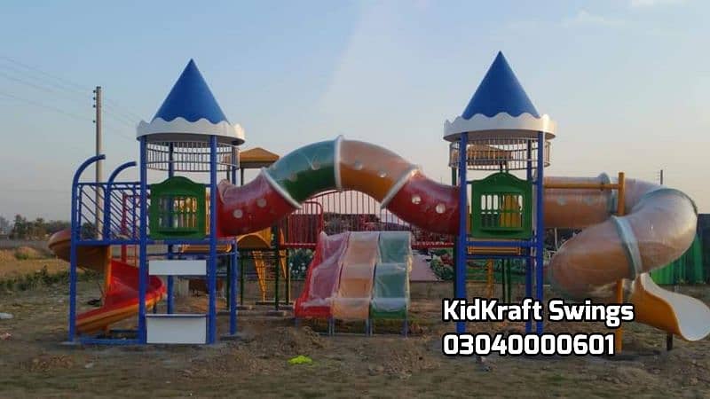 kids Slide/Swings/Kids rides/jhula/Spring rider/jungle gym/Trampoline 5