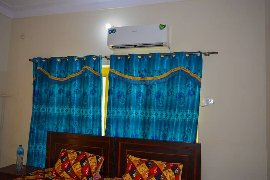 Furnished room + Gizer + AC + Security Guard + Car parking Farid town 6