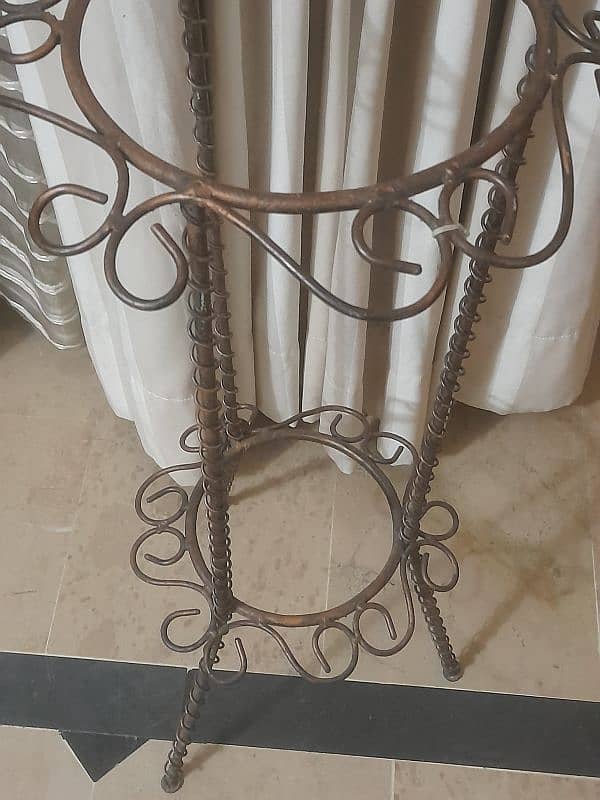 wrought iron flower candle stands 0