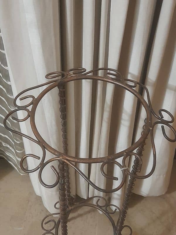 wrought iron flower candle stands 1