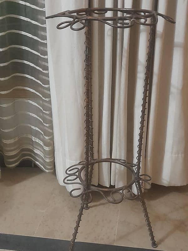 wrought iron flower candle stands 2