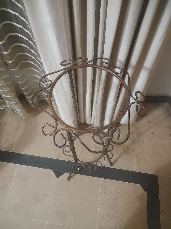 wrought iron flower candle stands 3