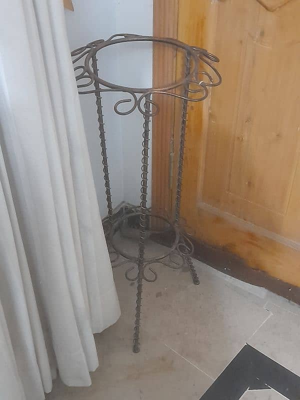 wrought iron flower candle stands 4