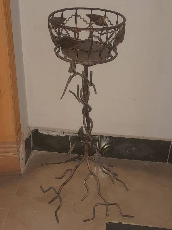 wrought iron flower candle stands 10