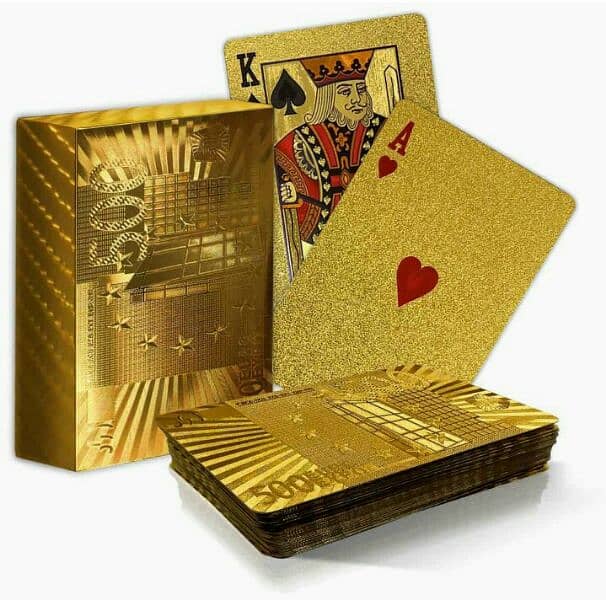 Gold Plated Playing Cards And 500Euro Gold Plated 0