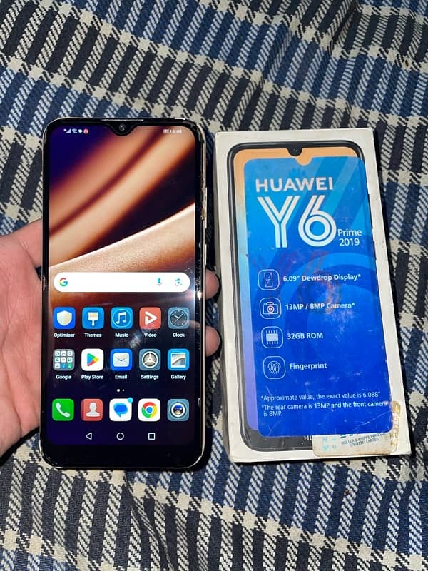 huawei y 6 prime 32gb with box wattsapp 03070405686 0